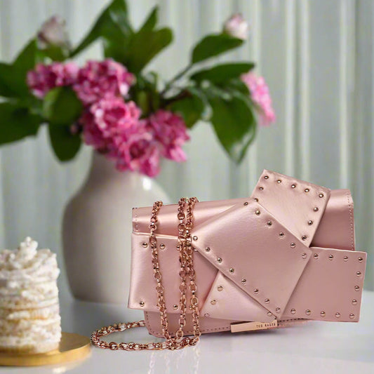 TED BAKER HALLEE STUDDED GIANT KNOT EVENING BAG  (LOC16)