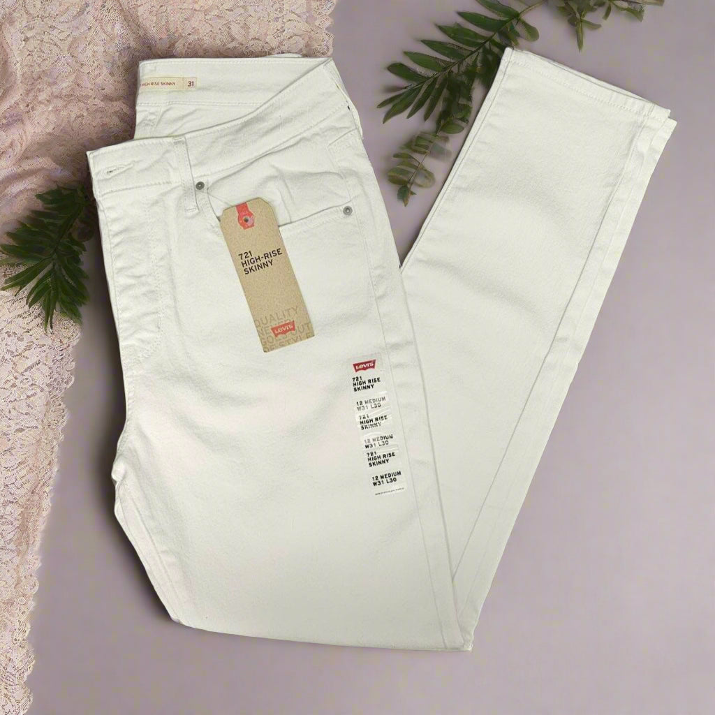 LEVI WOMEN'S 721 HIGH-RISE SKINNY JEAN WHITE (LOC5)