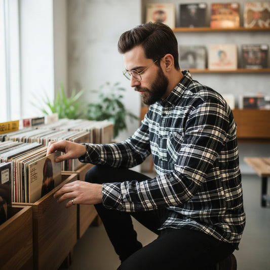 ZANEROBE MEN'S LONG SLEEVE BUTTON-DOWN FLANNEL SHIRT  (LOC11)