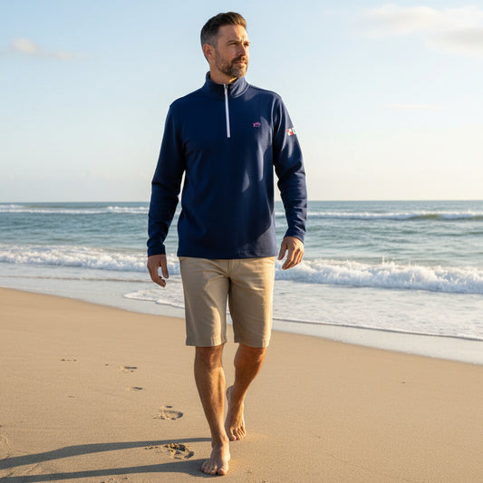 SOUTHERN TIDE MEN'S 1/4 ZIP PULL-OVER 3889  (LOC10)