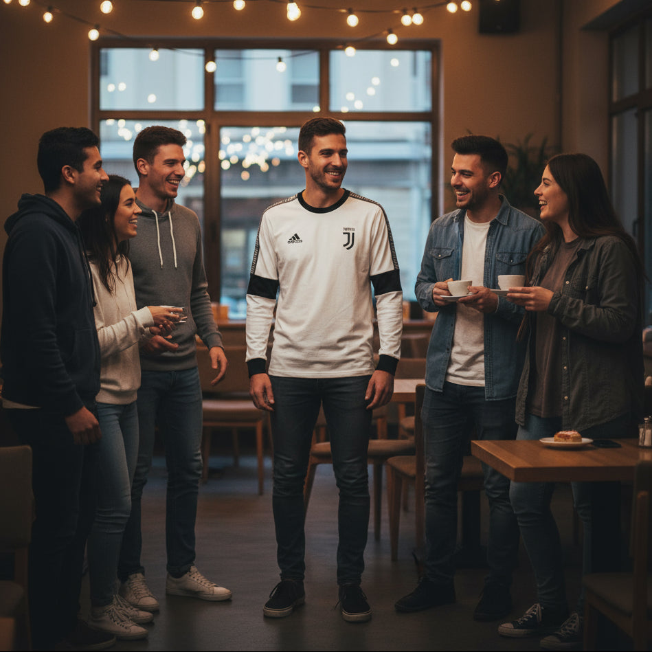 adidas MEN'S JUVE SSP LONG SLEEVE TEE DX9216  (LOC34)