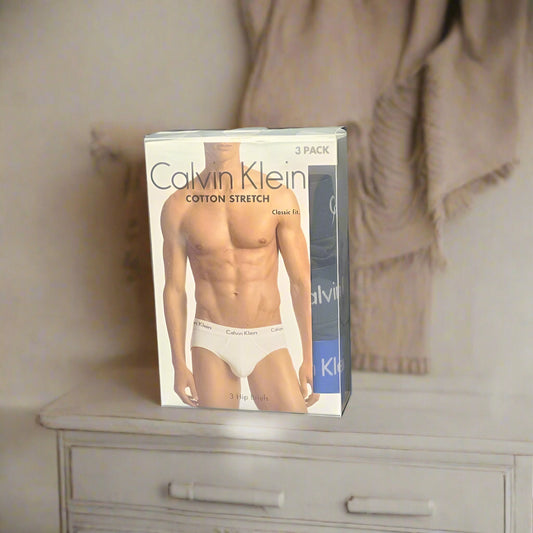 CALVIN KLEIN COTTON STRETCH HIP BRIEF CLASSIC FIT 3 PACK NU2661062
