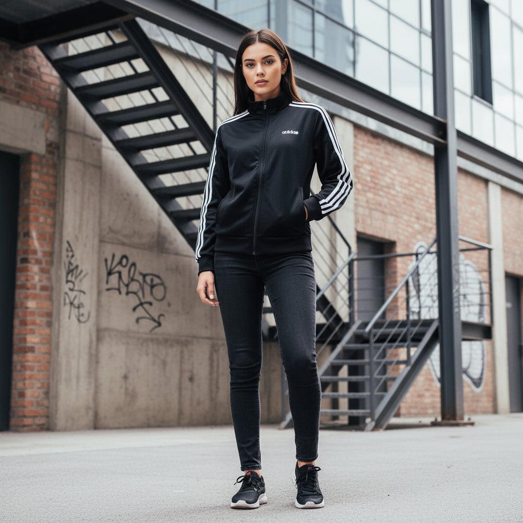 adidas WOMEN'S ESSENTIALS3STRIPE TRACK JACKET DP2406  (LOC12)