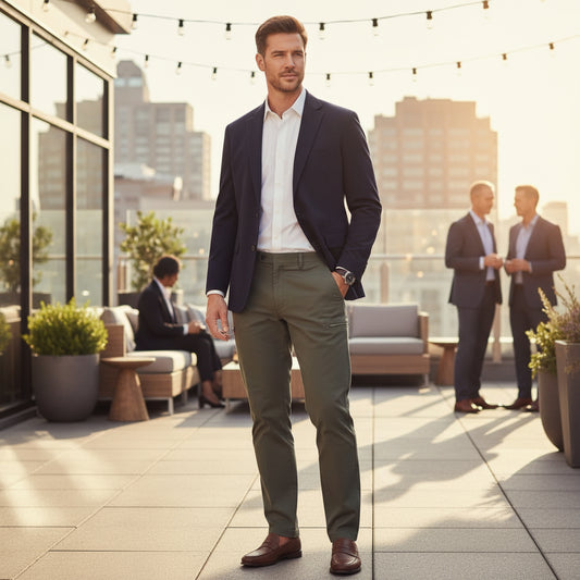 JOHN VARVATOS MEN'S CARGO DRESS SLACKS P443Q4-AXTJ  (LOC10)