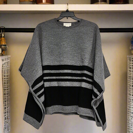 KATE SPADE BROOME STREET MELANGE STRIPE PONCHO NJMU6748 (LOCZR)