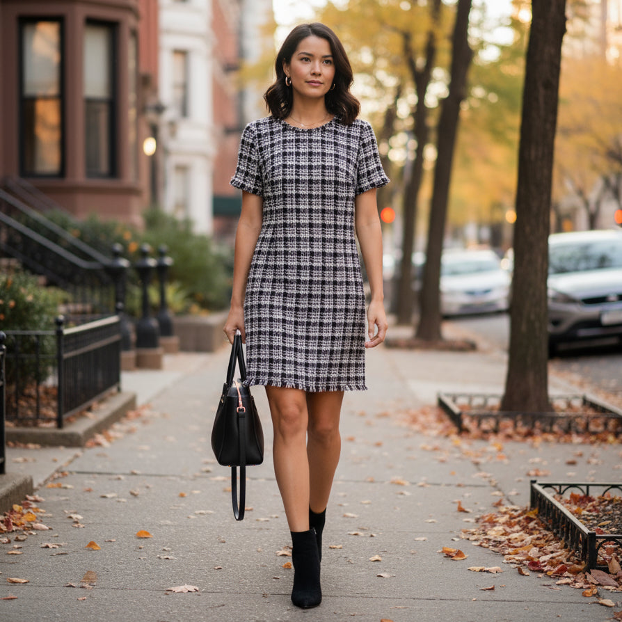 KATE SPADE TEXTURED TWEED SHEATH DRESS ON POINTE 6906  (LOC11)