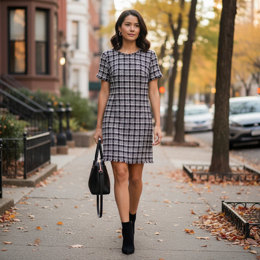 KATE SPADE TEXTURED TWEED SHEATH DRESS ON POINTE 6906  (LOC11)