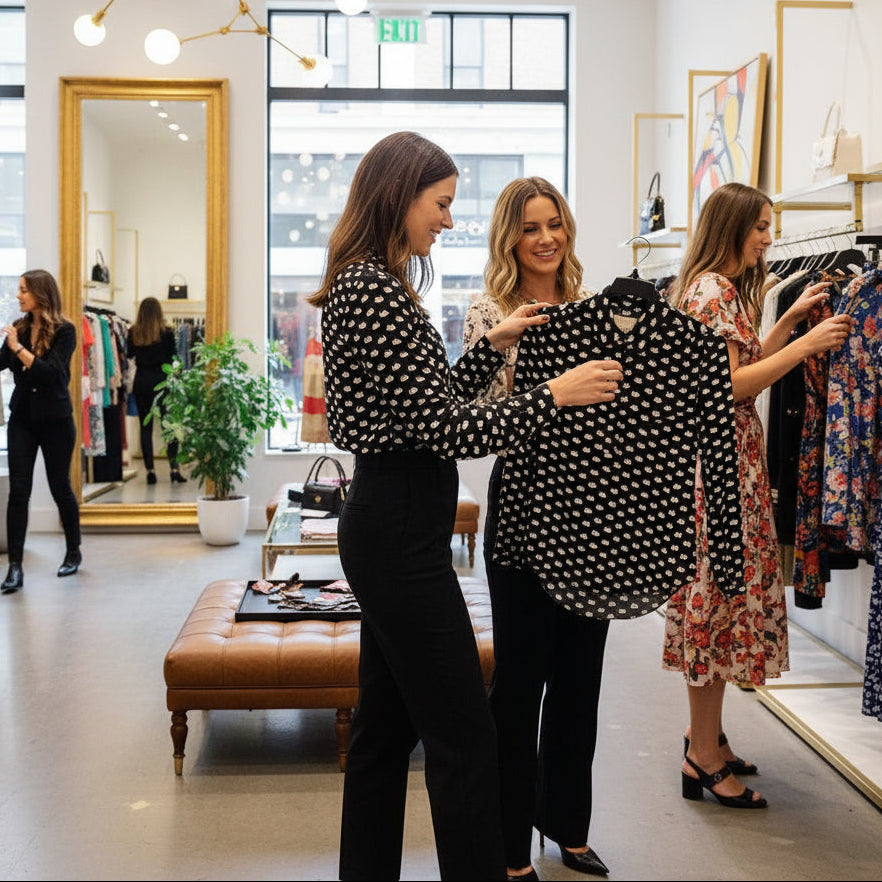 KATE SPADE SWAN PRINT LONG SLEEVE BLOUSE 6962  (LOC11)