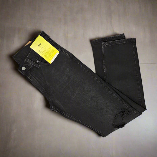 LEVI'S MEN'S 511 SLIM JEANS BLACK FADE, PRE-DISTRESSED (LOC5)