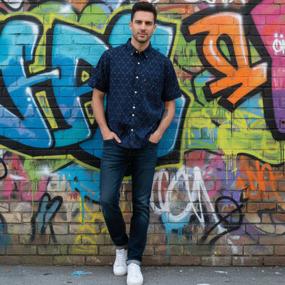 LEVI'S MEN'S SHORT SLEEVE CLASSIC STANDARD FIT SHIRT Size XL 866270237 (LOC1)