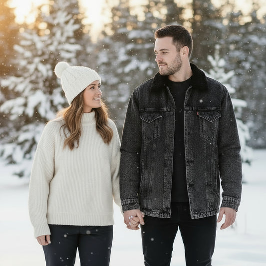 LEVI'S MEN'S PREMIUM SHERPA DENIM TRUCKER JACKET 57694  (LOC9)