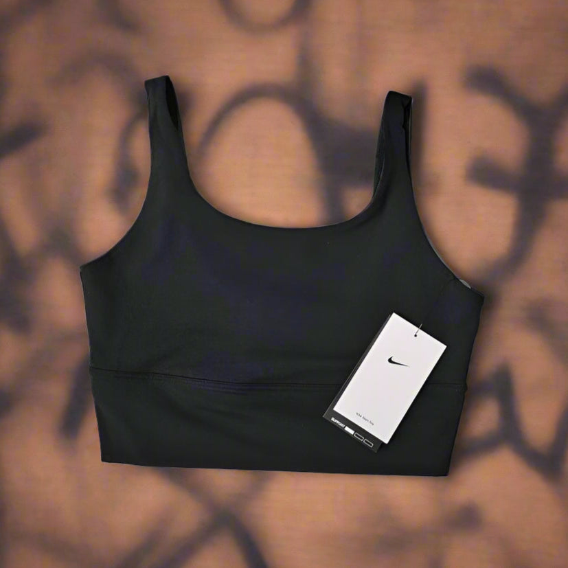 NIKE WOMEN'S YOGA TIGHTFIT SPORTS BRA BLACK DX1970 - 010 (LOC6)