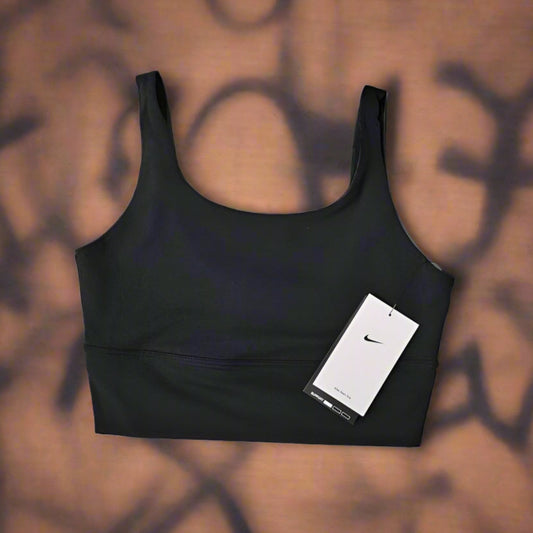NIKE WOMEN'S YOGA TIGHTFIT SPORTS BRA BLACK DX1970 - 010 (LOC6)