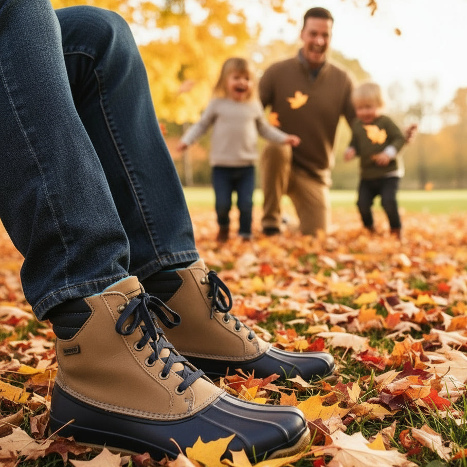 SPERRY MEN'S AVENUE DUCK BOOTS NAVY/TAN 10282111  (LOC36)