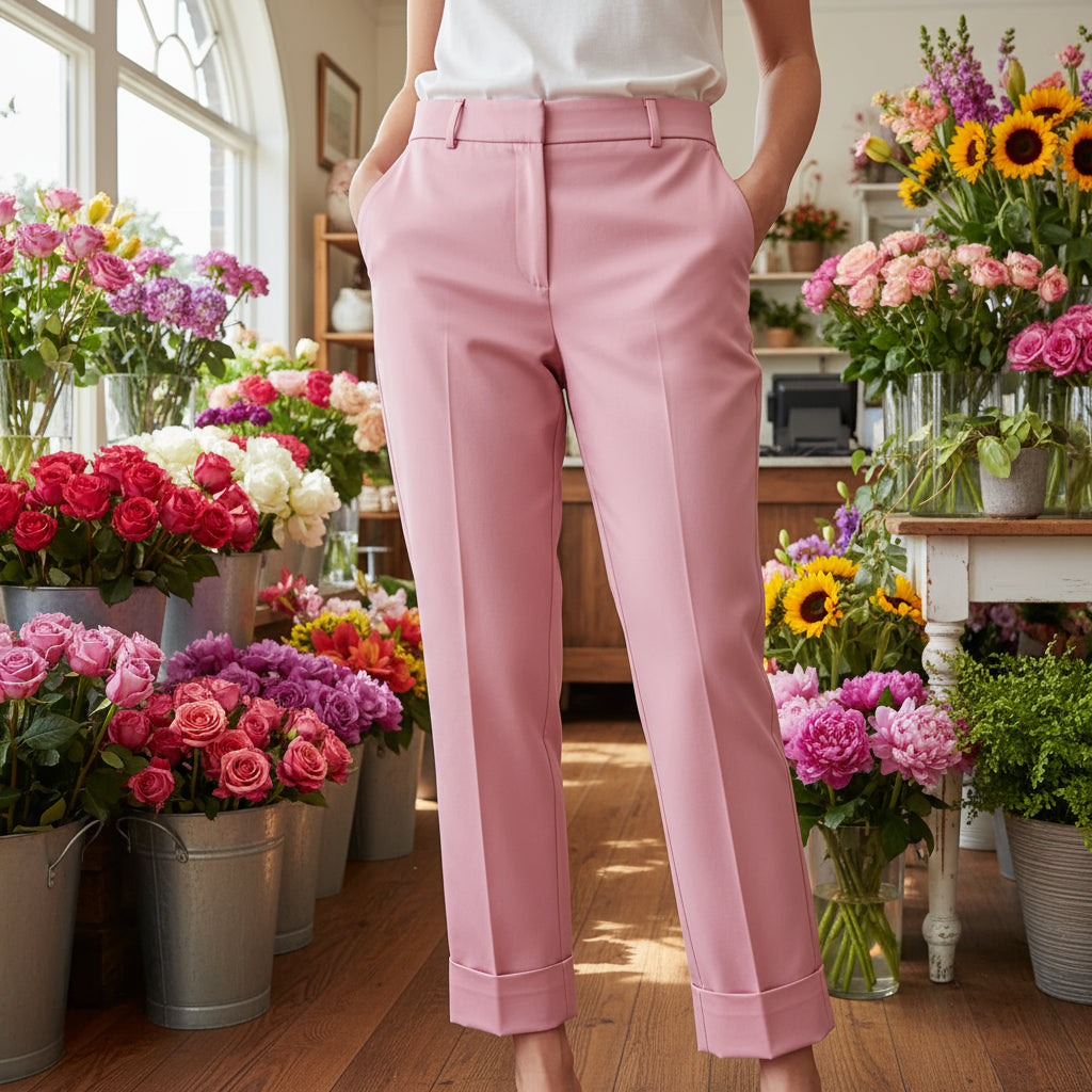 TED BAKER WOMEN'S SADII DEEP CUFF CHINOS 145076  (LOC11)