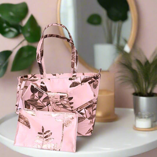 TED BAKER CAIYA SPLENDOR JAQUARD  KNOT SHOPPER IN NUDE PINK (LOC16)