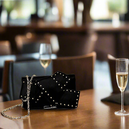 TED BAKER HALLEE STUDDED GIANT KNOT EVENING BAG  (LOC16)