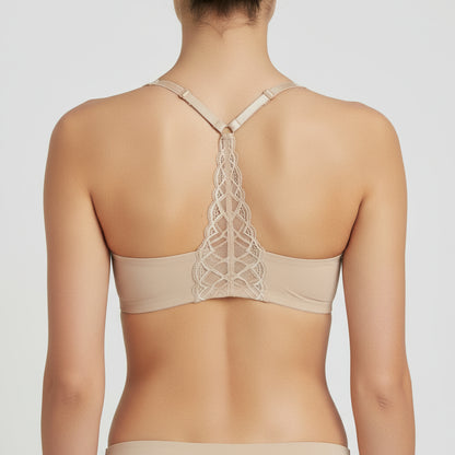 TRUE & CO TRUE BODY TRIANGLE LACE RACERBACK BRA  16867  (LOC11)