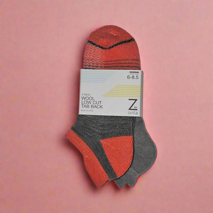 Z BY ZELLA 2-PACK WOMEN’S WOOL LOW CUT TAB BACK SOCKS D067 (LOC5)
