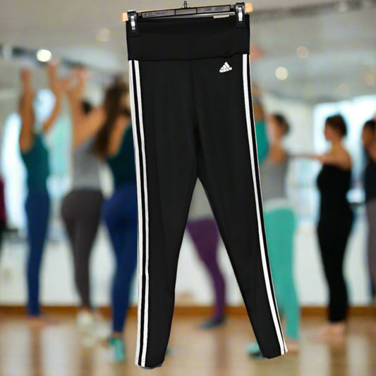 adidas WOMEN'S 3 STRIPE AEROREADY HIGHRISE 7/8 LENGTH TIGHTS GL4040 (LOC4)