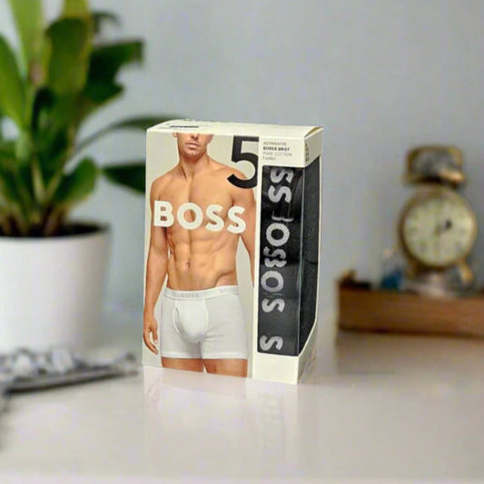 BOSS AUTHENTIC BOXER BRIEF WITH LOGO WAISTBAND 5 pack