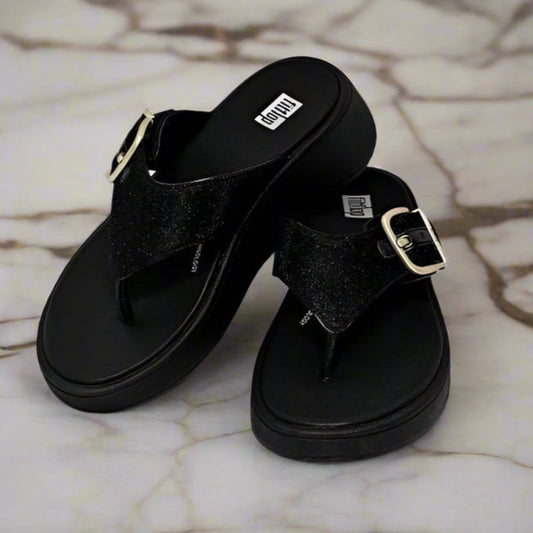 FitFlop® F-Mode Buckle Shimmerlux Flatform Sandals  (LOC22)
