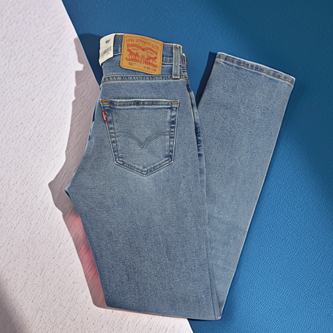LEVI'S 511 SLIM STRETCH MENS JEANS MEDIUM WASH 045114781  (LOC5)
