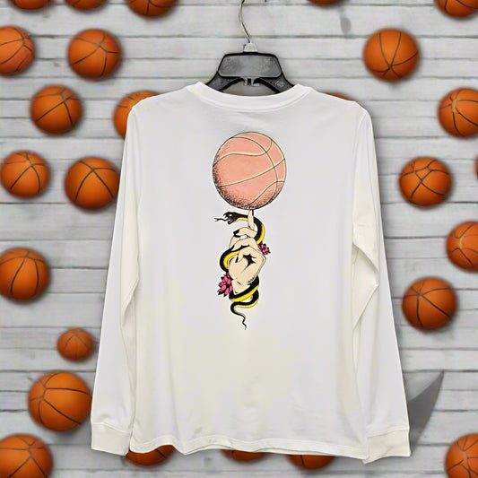 NIKE WOMEN'S "CAN'T BE DEFEATED" LS BASKETBALL TEE Size M DN3054 (LOC4)