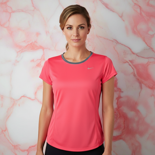 NIKE WOMENS DRI-FIT RUNNING SHIRT 520276-676 (LOC5)