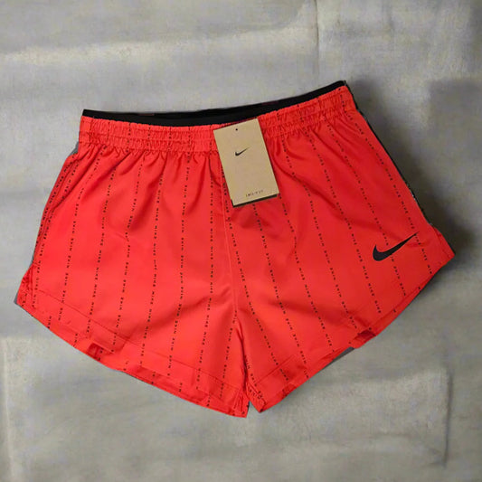 NIKE TEMPO LUXE ICON CLASH WOMEN'S CHILI RED RUNNING SHORTS DD6024 (LOC6)