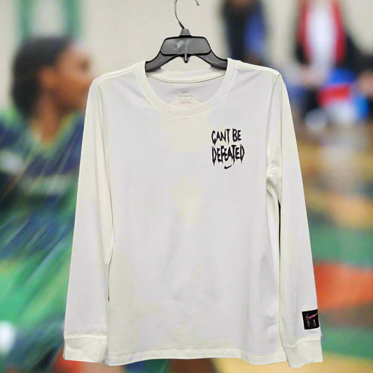 NIKE WOMEN'S "CAN'T BE DEFEATED" LS BASKETBALL TEE Size M DN3054 (LOC4)