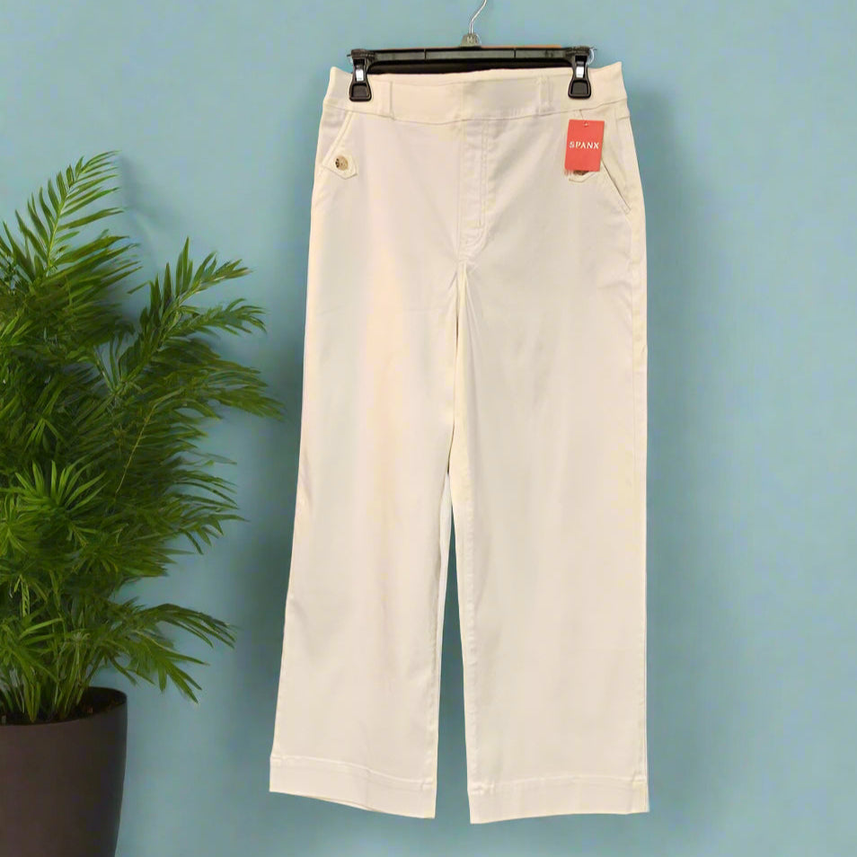 SPANX® STRETCH TWILL PULL-ON CROPPED PANT Size Large  (LOC19)