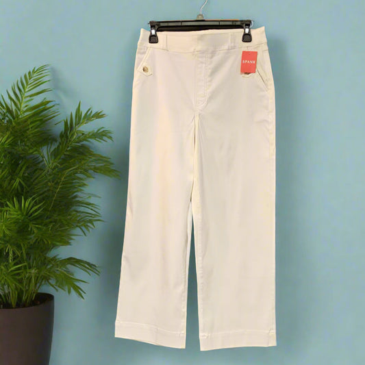 SPANX® STRETCH TWILL PULL-ON CROPPED PANT Size Large  (LOC19)