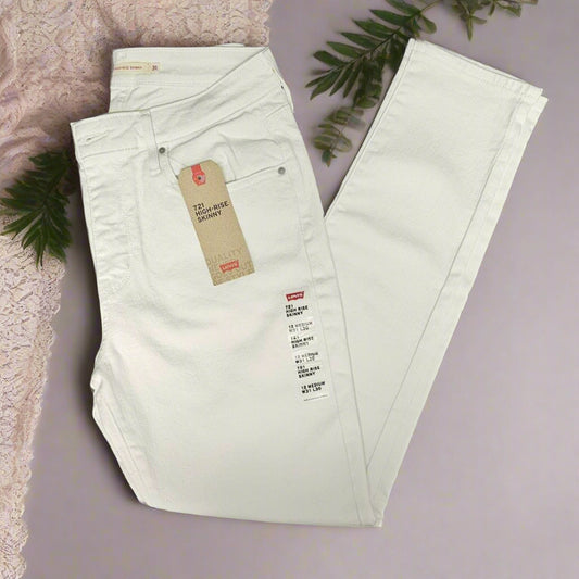 LEVI WOMEN'S 721 HIGH-RISE SKINNY JEAN WHITE (LOC5)